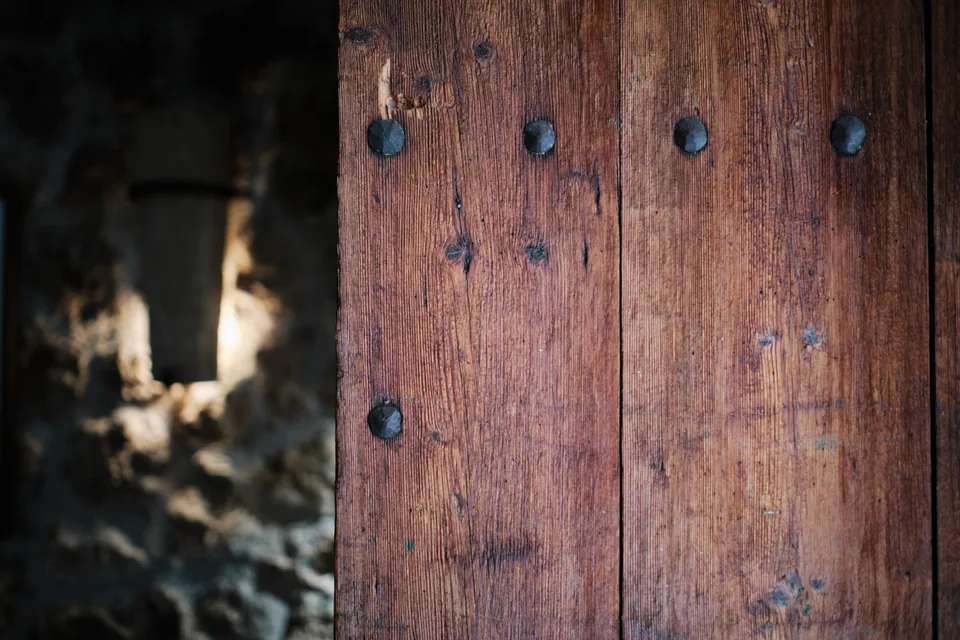 Wooden door detail