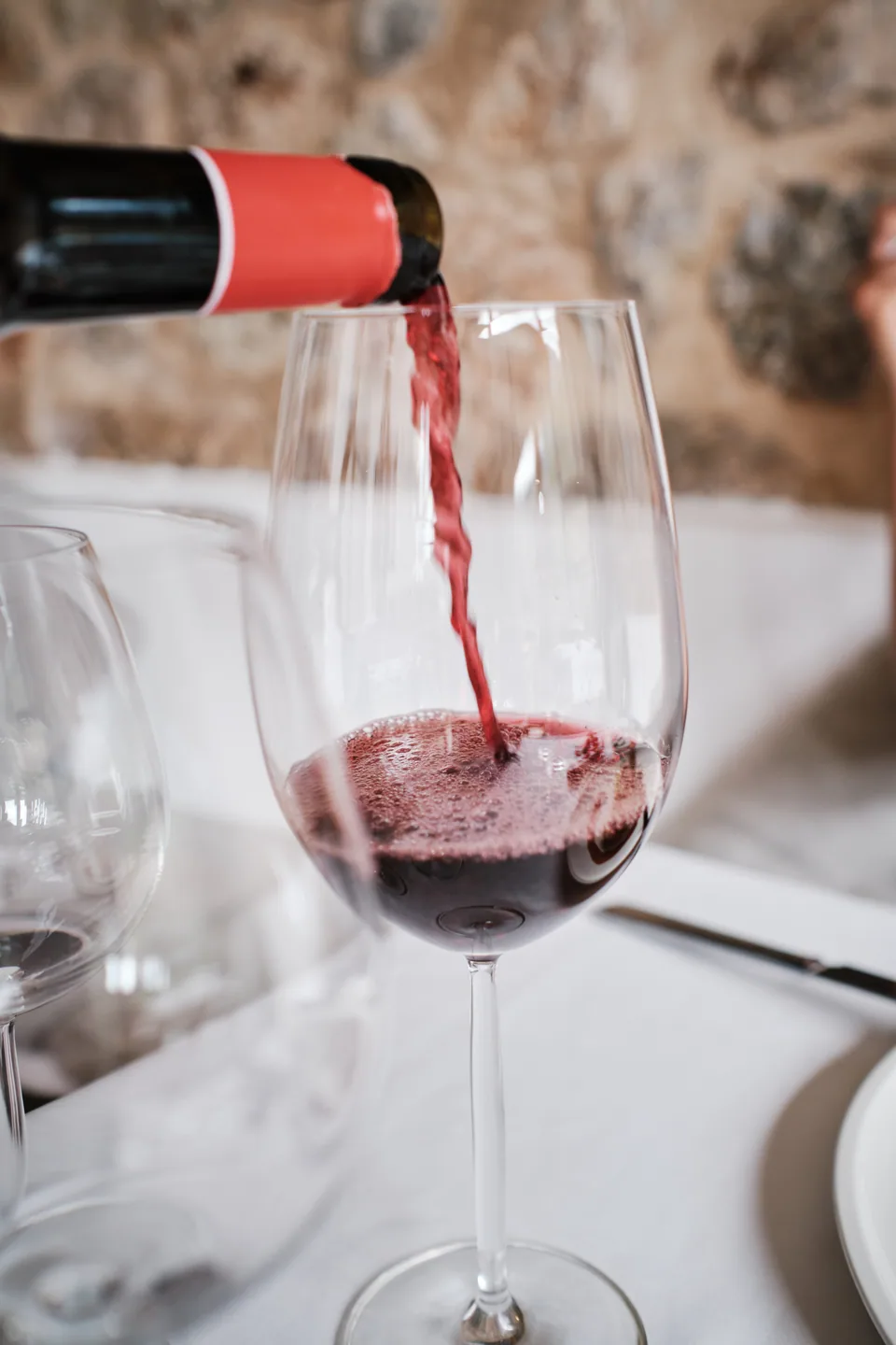 Wine being poured